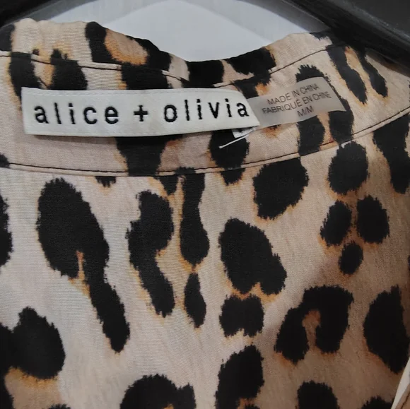Alice + Olivia Jude Leopard Print Mini Dress Women's Medium MSRP $295 CURRENT - Picture 7 of 10